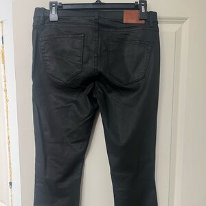 Madewell Black Faux Leather Jeans